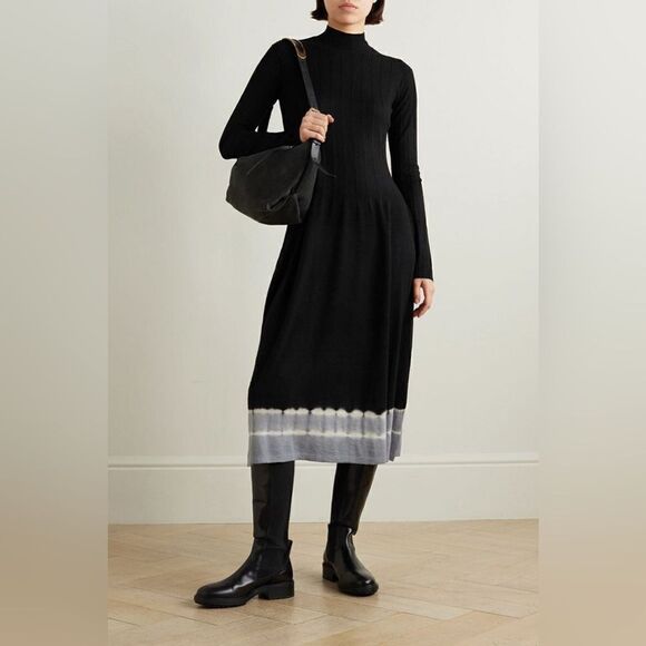 Proenza Schouler NWT Lila Ombré Detail Long Sleeve Merino Wool Sweater Dress S - Picture 6 of 9